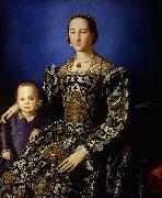 Agnolo Bronzino Portrait of Eleanor of Toledo and Her Son oil painting artist